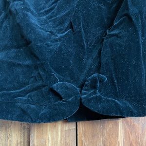 Black velvet vintage crop top